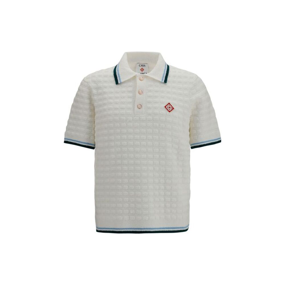 Casablanca Men Short-Sleeve Bouclé Polo